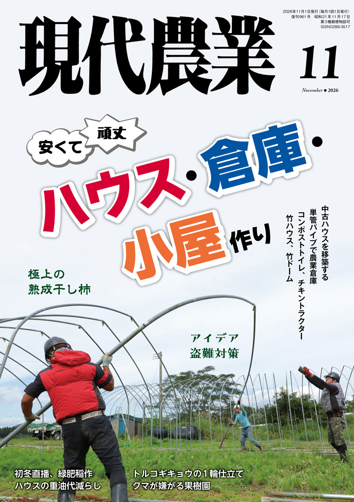 特集:安くて頑丈　ハウス・倉庫・小屋作り
